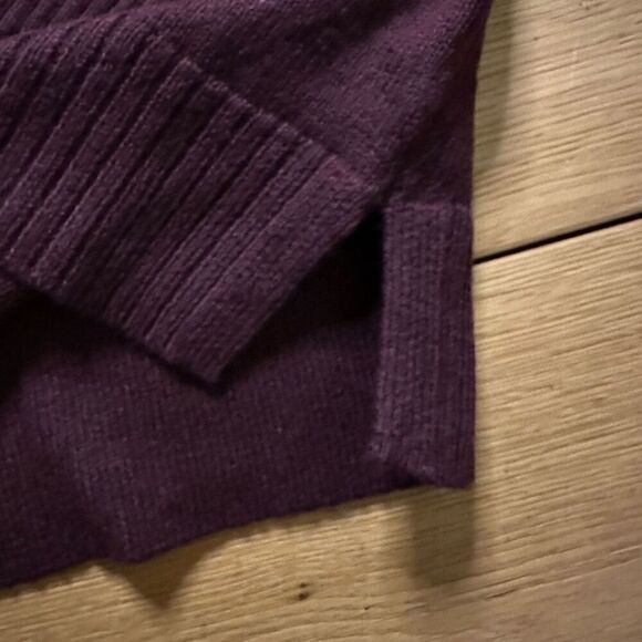 NWT Talbots fair isle yoke crewneck sweater maroon medium petite - Picture 2 of 8